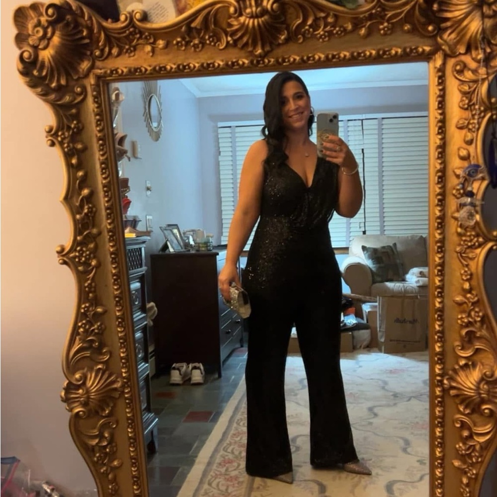 Elegant Black Sequin Dress